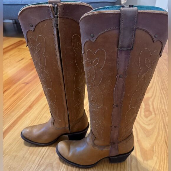 Corral Vintage Embroidery Leather Round Toe Western Boots C1971 SZ 6 M (64781) - Picture 4 of 13